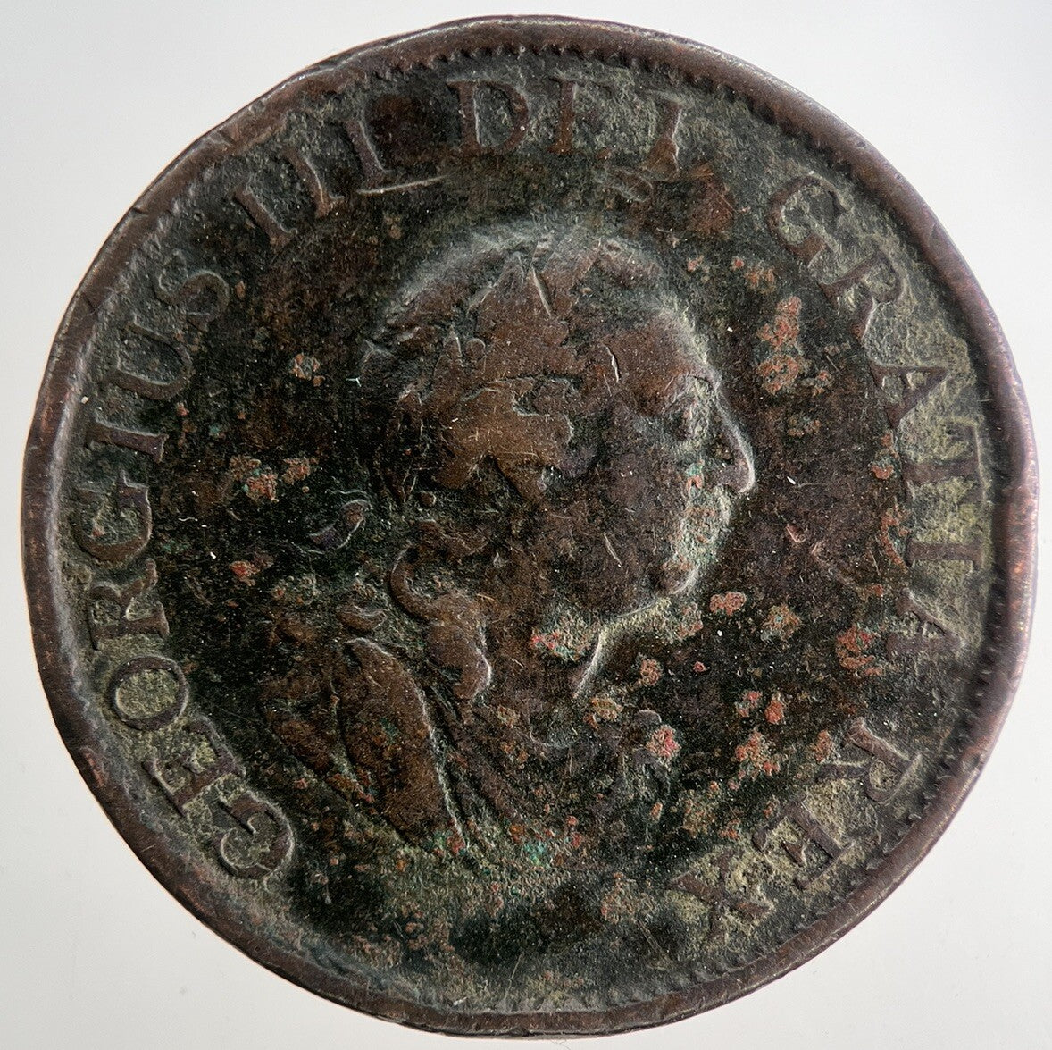 1799 George 3rd III Half - Penny British Coin | Fine Collectable Grade | a9662
