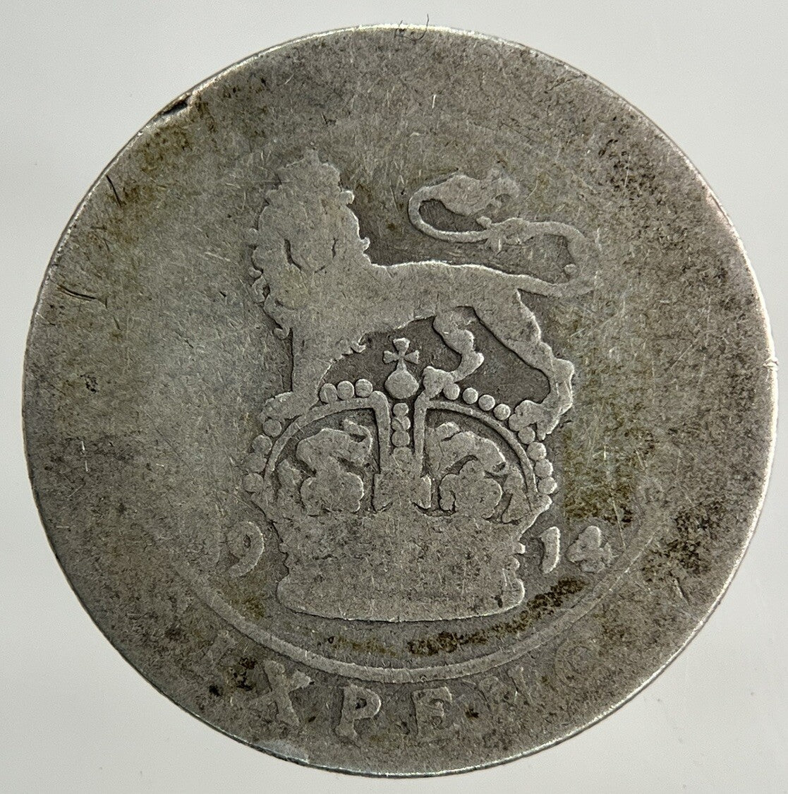 1914 George V Sixpence Silver Coin | Fair Grade