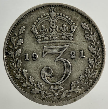 1921 George V Threepence Silver Coin | Fine Collectable Grade