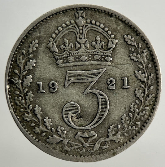 1921 George V Threepence Silver Coin | Fine Collectable Grade