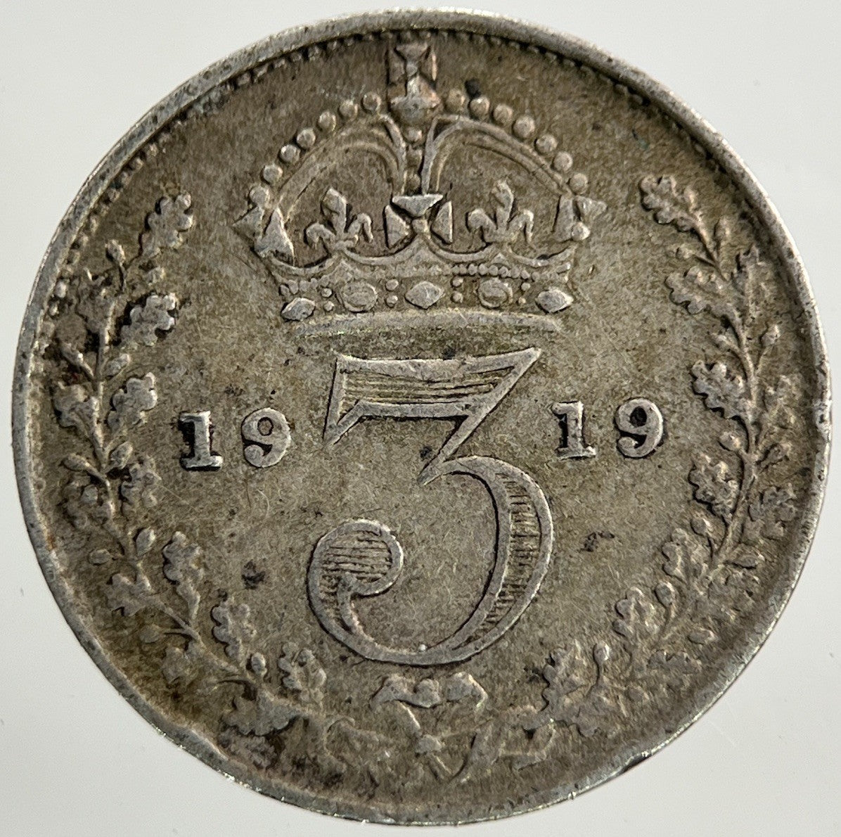 1919 George V Threepence Silver Coin | Fine Collectable Grade