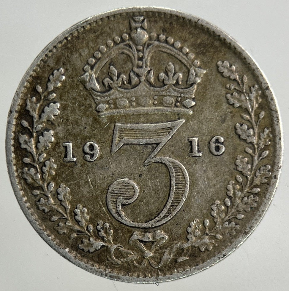 1916 George V Threepence Silver Coin | Fine Collectable Grade