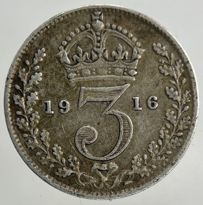 1916 George V Threepence Silver Coin | Fine Collectable Grade