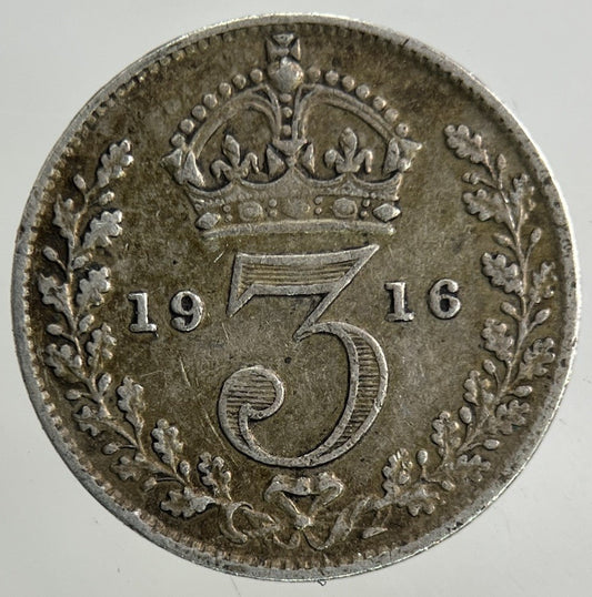 1916 George V Threepence Silver Coin | Fine Collectable Grade