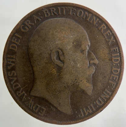 1908 Edward VII One Penny Coin | Collectable Grade