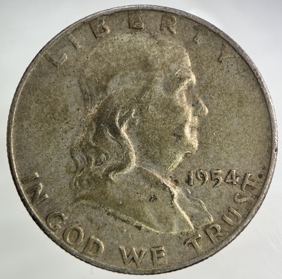 1954 - D US USA Benjamin Half Dollar Silver Coin | Fine Collectable Grade