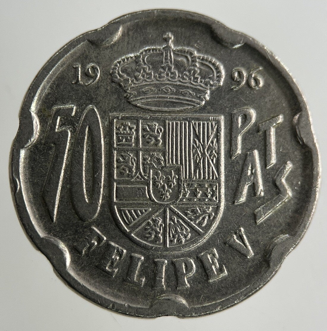 1996 Spain 50 Pesetas Coin | Fine Collectable Grade