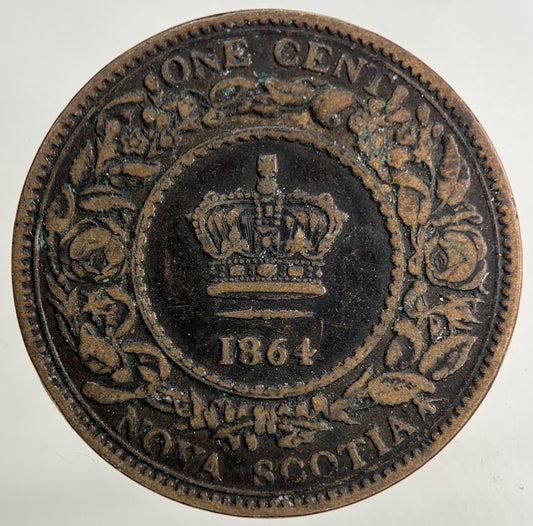 1864 Canada Nova Scotia One Cent Coin | Collectable Grade