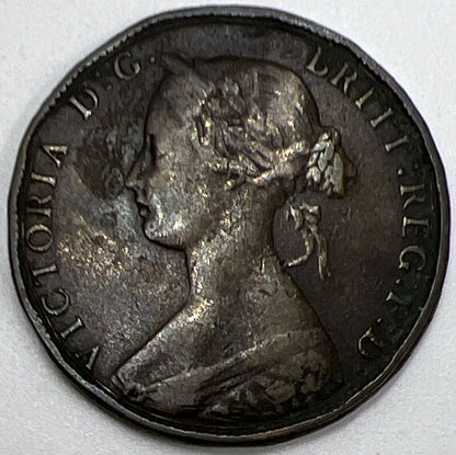 1862 Victoria Half - Penny Coin | British Coin | Collectable Grade | a1078