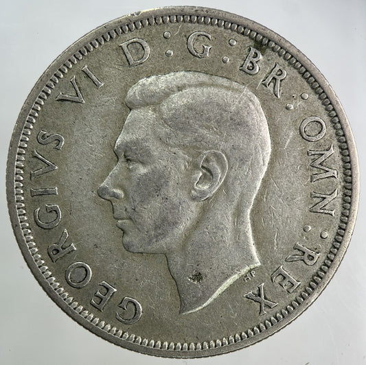 1944 George VI Half - Crown Silver Coin | Fine Collectable Grade