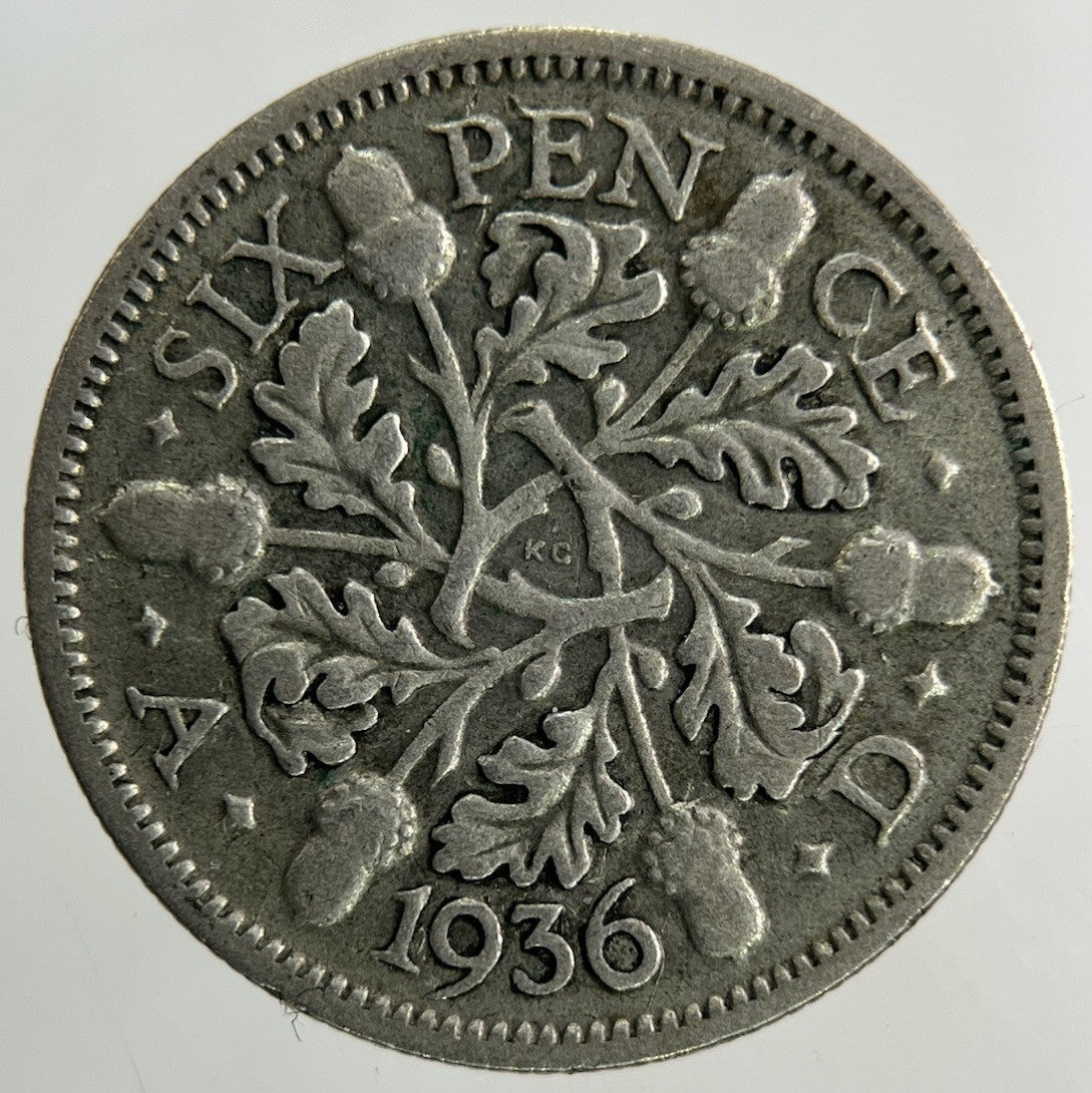 1936 George V Sixpence Silver Coin | Collectable Grade