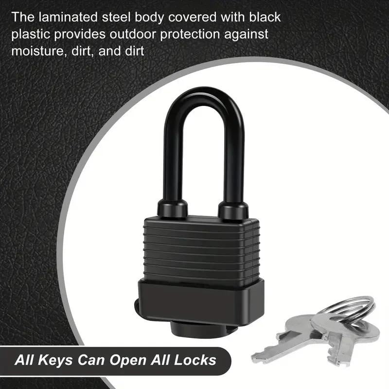 1 Heavy - Duty Stainless Steel Waterproof Padlock Lock Metal Security UK Stock