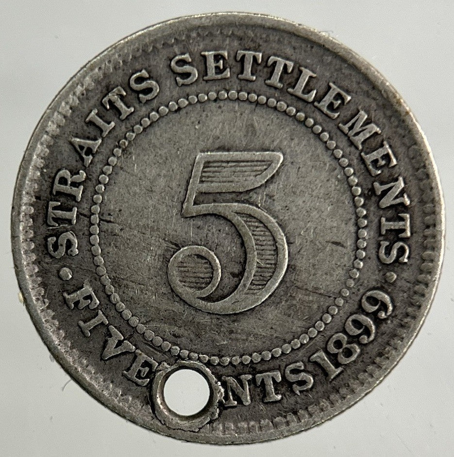 1899 Straits Settlements 5 Cents Silver Coin | Collectable Grade