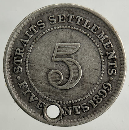 1899 Straits Settlements 5 Cents Silver Coin | Collectable Grade