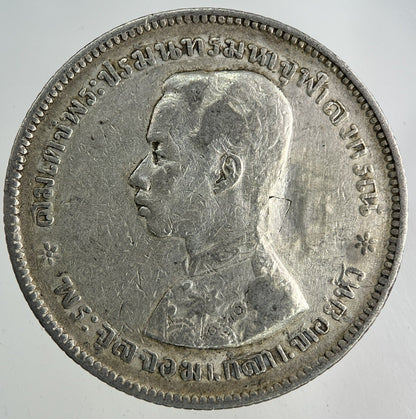 1876 - 1900 Thailand Thai 1 Baht Rama V Silver Coin | Fine Collectable Grade