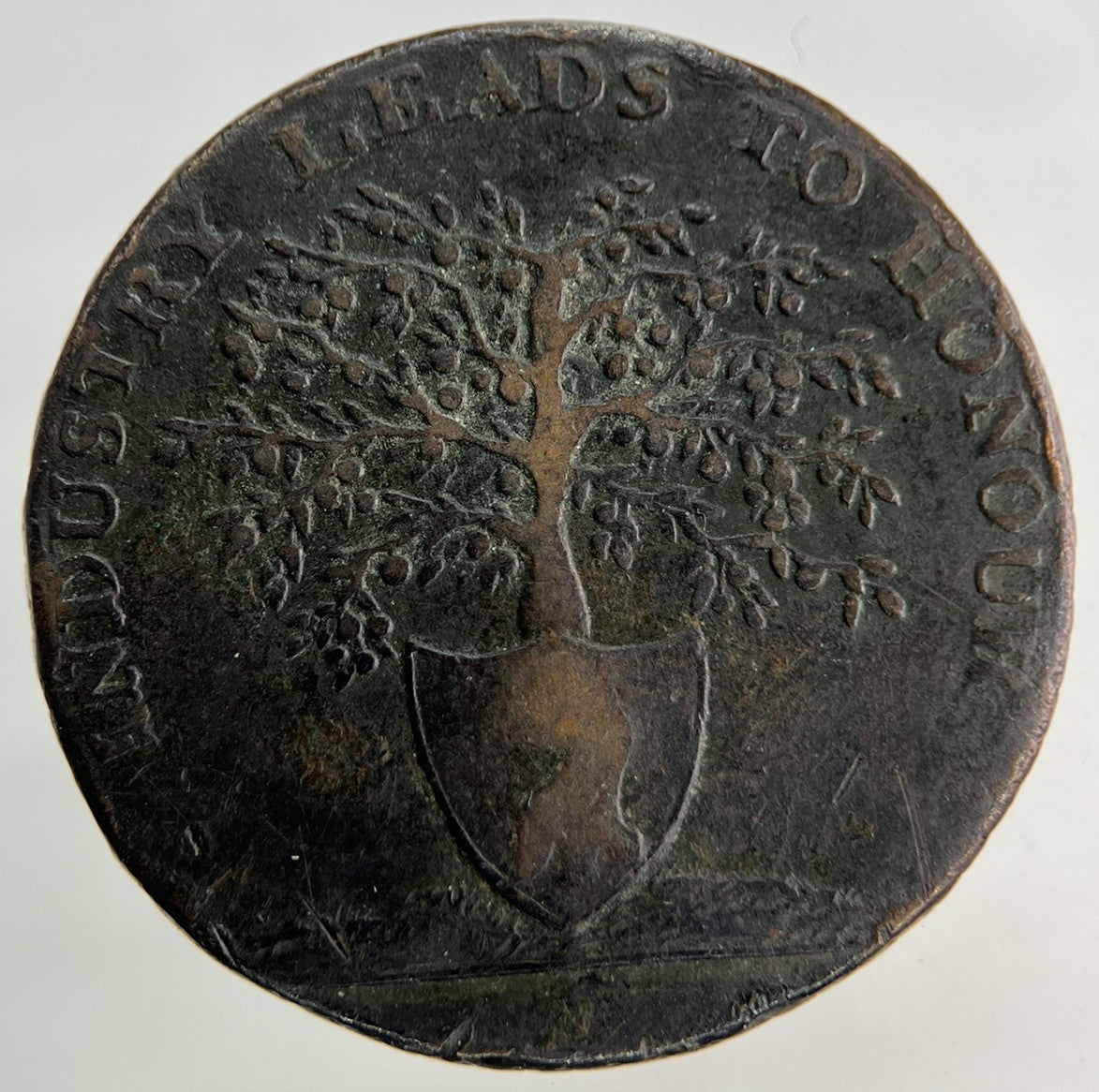 1796 Industry Leads To Honour Half - Penny Token Coin | Fine Collectable Grade