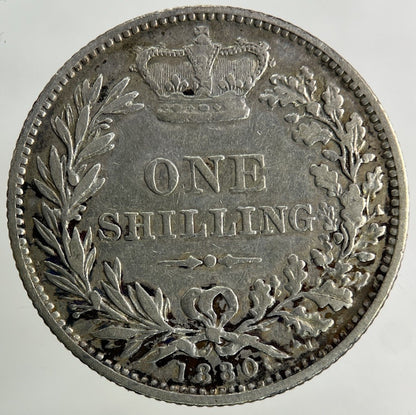 1880 Victoria Shilling Silver Coin | Fine Collectable Grade