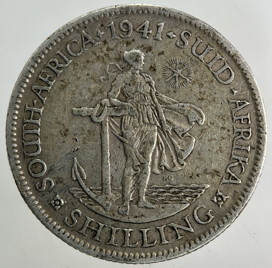 1941 South Africa Shilling Silver Coin | Fine Collectable Grade