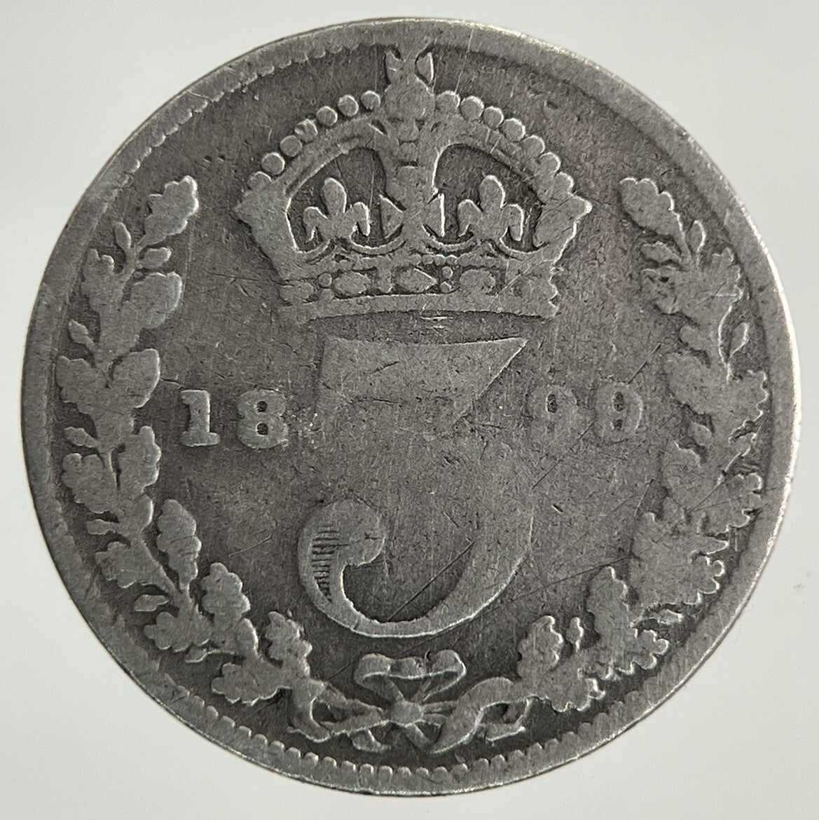 1899 Victoria Threepence Silver Coin | Collectable Grade