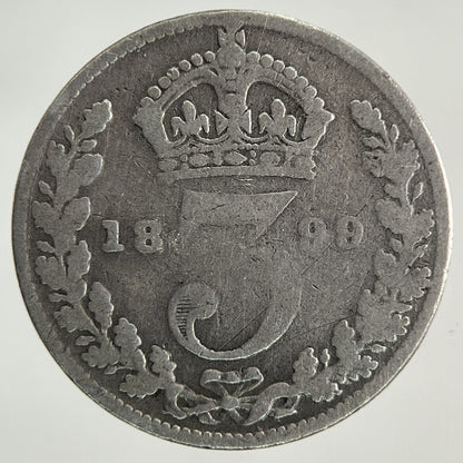 1899 Victoria Threepence Silver Coin | Collectable Grade