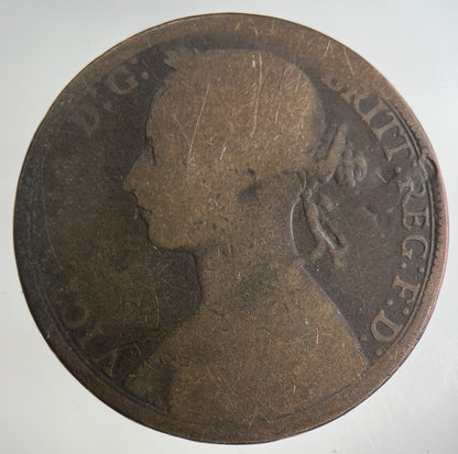 1893 Victoria One Penny Coin | Collectable Grade