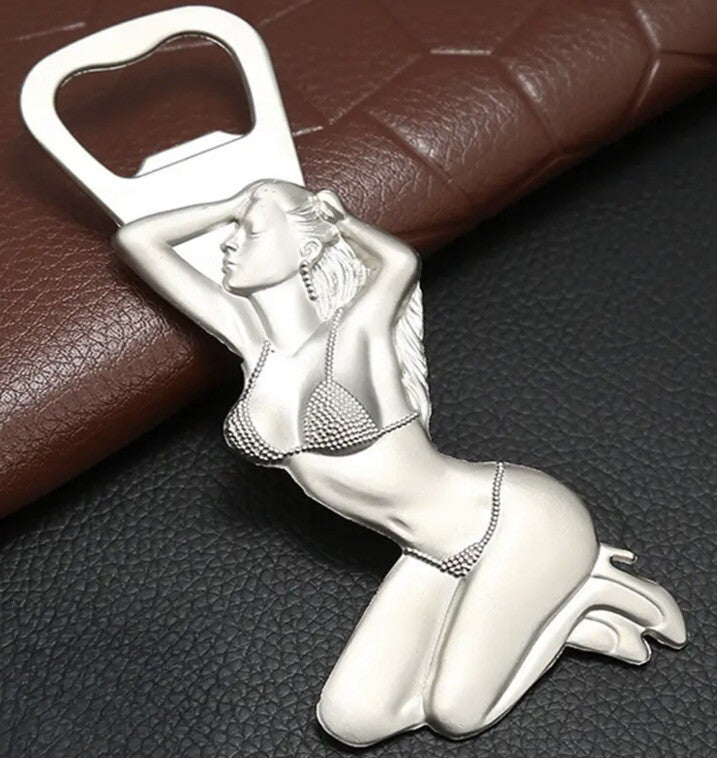 Metal Woman In Bikini Bottle Opener Fridge Magnet Premium Gift UK
