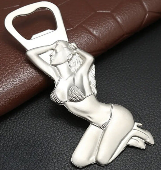 Metal Woman In Bikini Bottle Opener Fridge Magnet Premium Gift UK