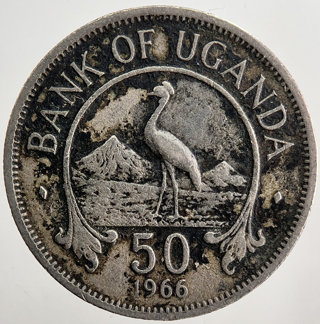 1966 Uganda 50 Cents Coin | Fine Collectable Grade | a5489
