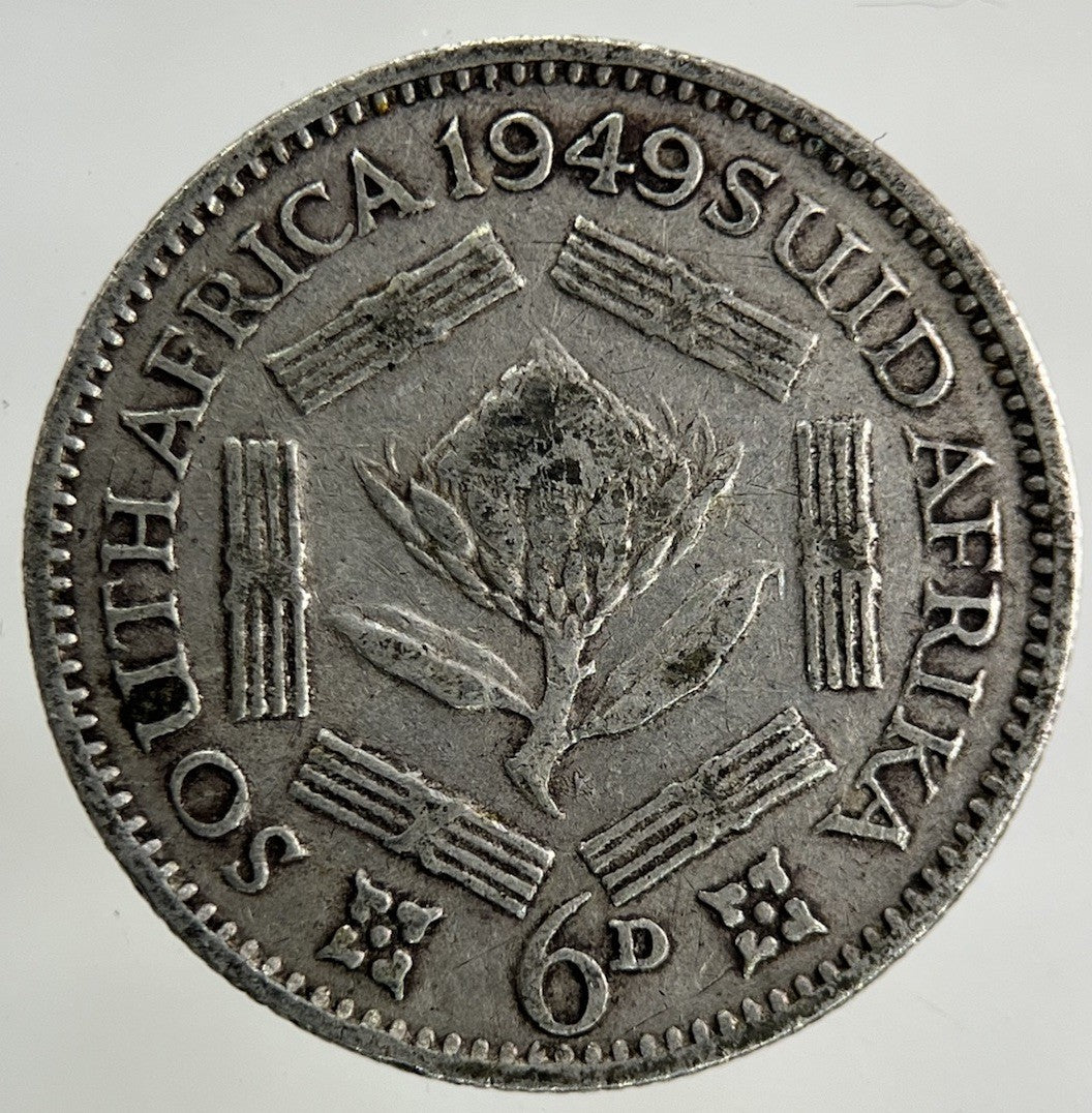 1949 South Africa Sixpence Silver Coin | Collectable Grade