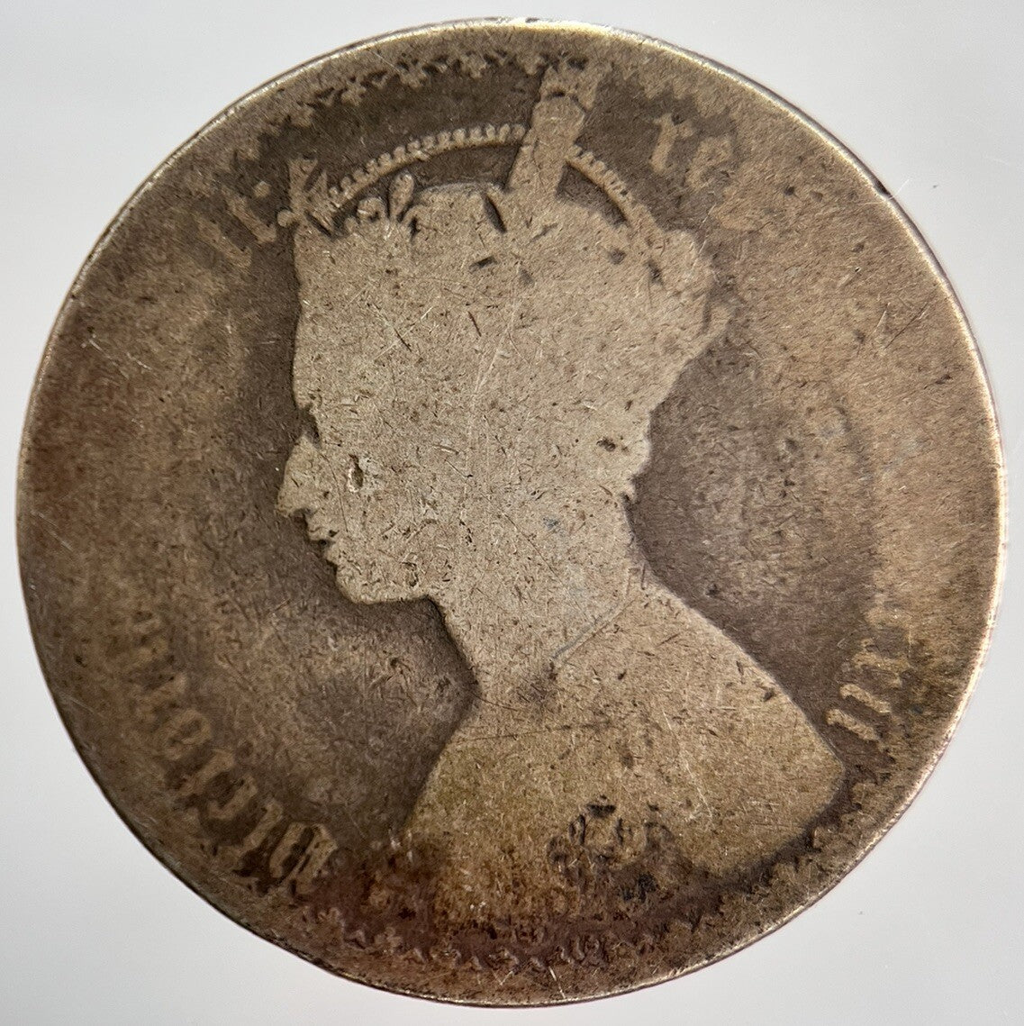 Victoria Gothic Florin | British Silver Coin | Fair Grade | a1259