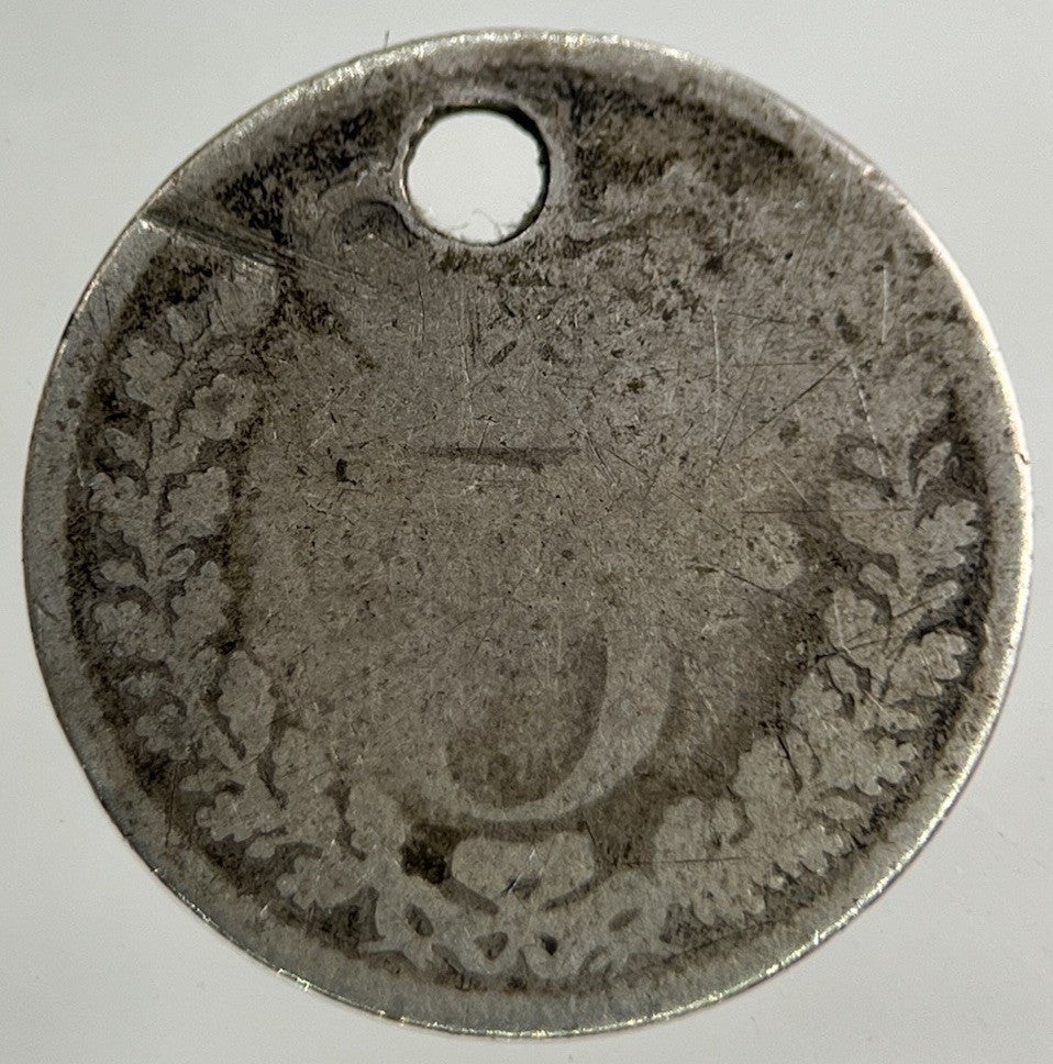 British Victoria Threepence Silver Coin | Worn Grade