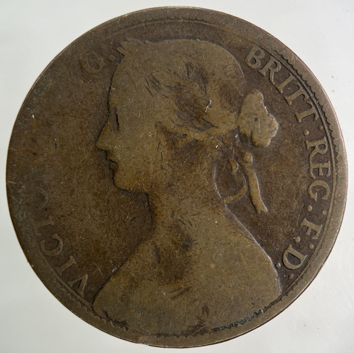 1860 Victoria One Penny Coin | Collectable Grade