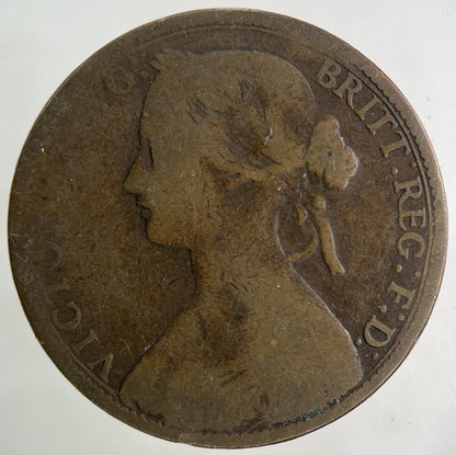 1860 Victoria One Penny Coin | Collectable Grade