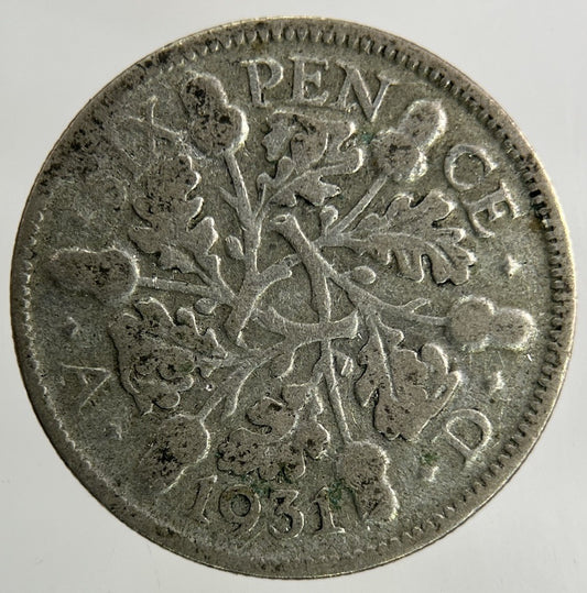 1931 George V Sixpence Silver Coin | Collectable Grade