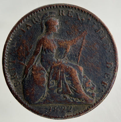 1822 George IV Farthing Coin | Fine Collectable Grade