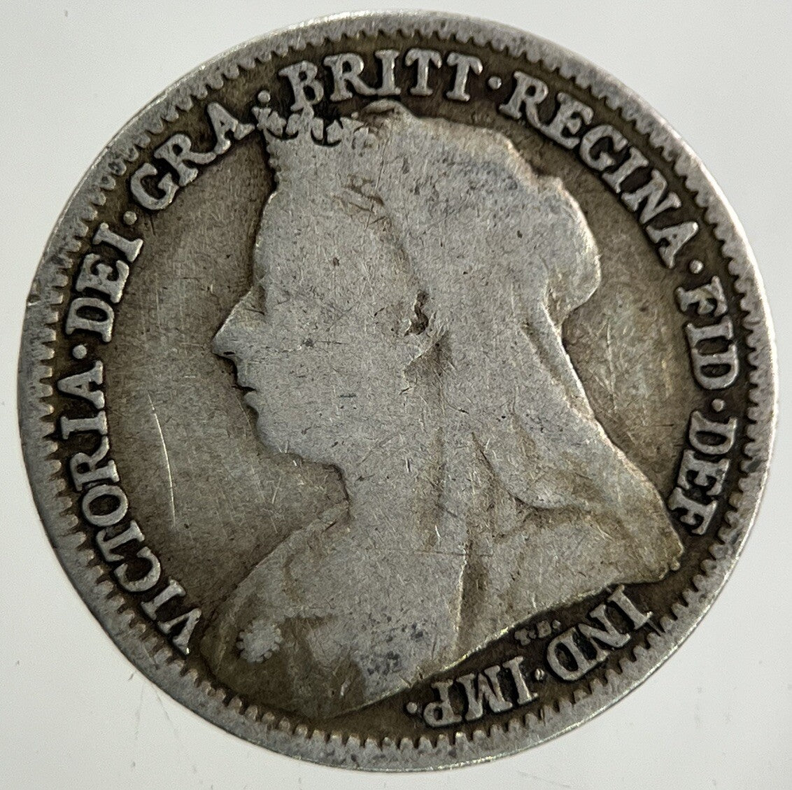1897 Victoria Threepence Silver Coin | Fine Collectable Grade