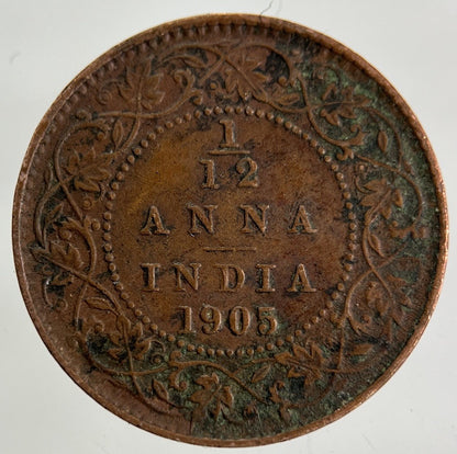 1905 India 1/12 Anna Coin | Very High Grade