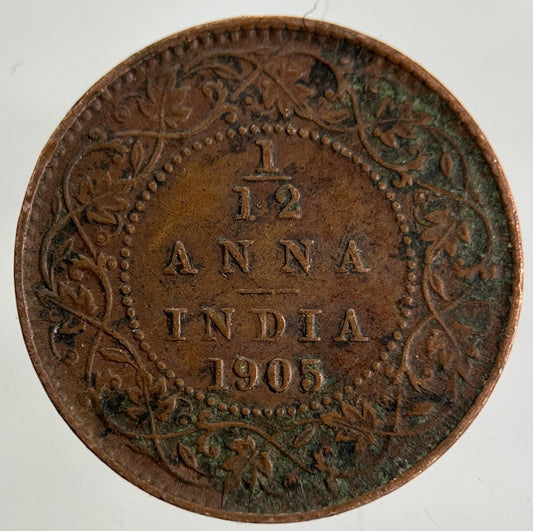 1905 India 1/12 Anna Coin | Very High Grade