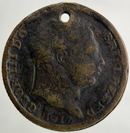 1817 Old Copper Forgery George III 3rd Shilling Coin | Collectable Grade
