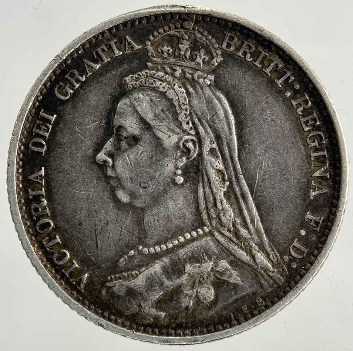1887 Victoria Sixpence Silver Coin | Very High Grade