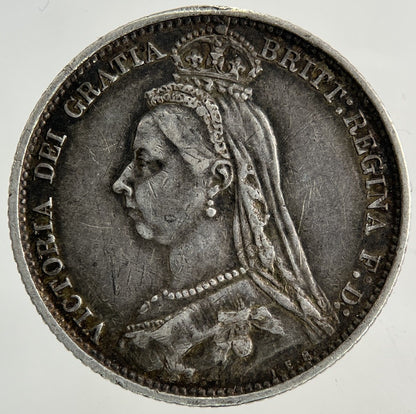 1887 Victoria Sixpence Silver Coin | Very High Grade