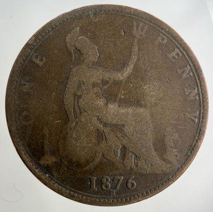 1876 - H Victoria One Penny Coin | Collectable Grade