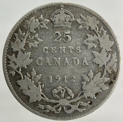 1912 Canada 25 Cents Silver Coin | Collectable Grade
