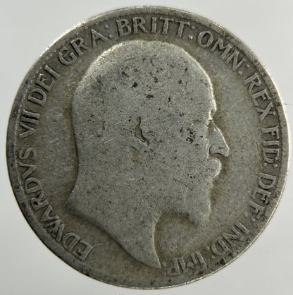 1908 Edward VII Sixpence Silver Coin | Fair Grade