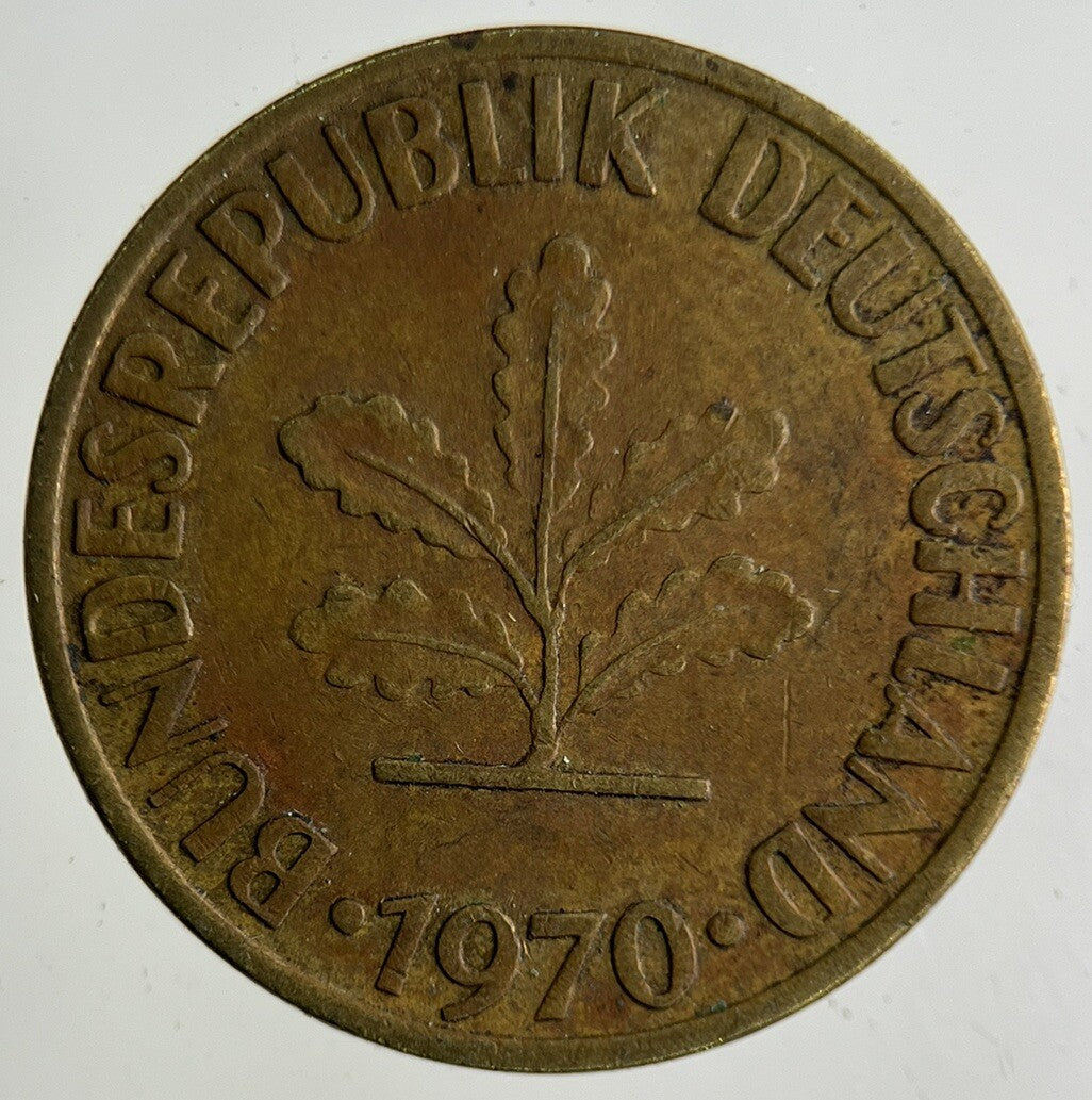 1970 Germany 10 Pfennig Coin | Fine Collectable Grade