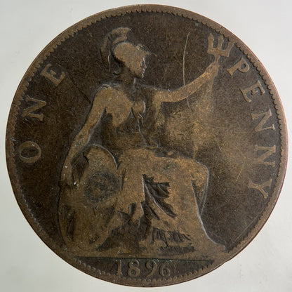 1896 Victoria One Penny Coin | Collectable Grade