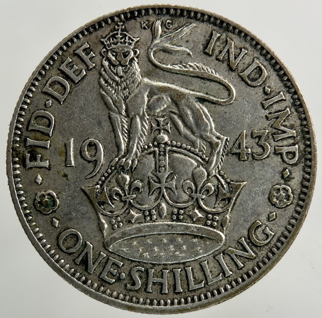 1943 George VI Shilling Silver Coin | Fine Collectable Grade