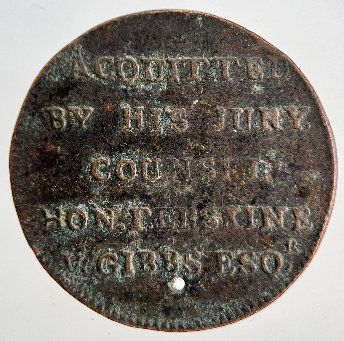 1794 T Hardy Tried For High Treason Half - Penny Token | Collectable Grade | a1836