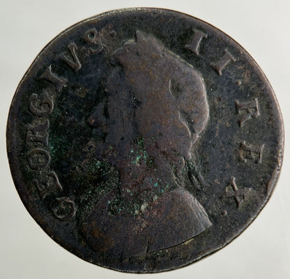 1733 George II 2nd Farthing Coin | Fine Collectable Grade