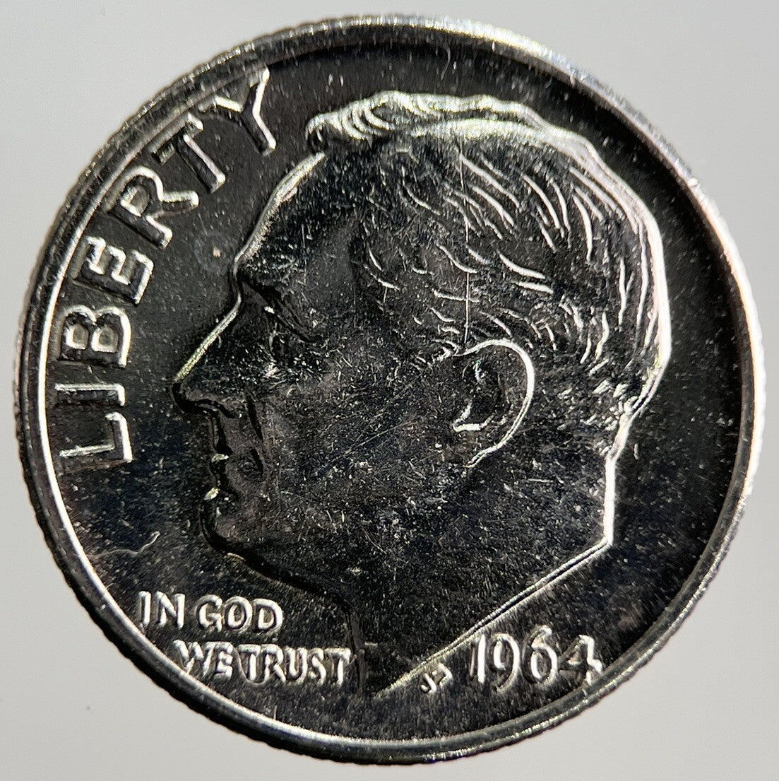 1964 - D US USA Roosevelt Dime Silver Coin | Very High Grade
